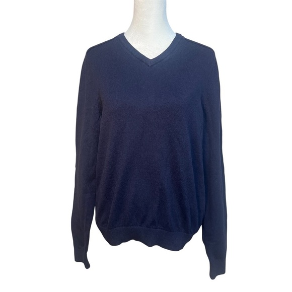 GAP Sweaters - GAP Cotton Cashmere V-Neck Navy Blue Pullover Casual Professional Soft Size S